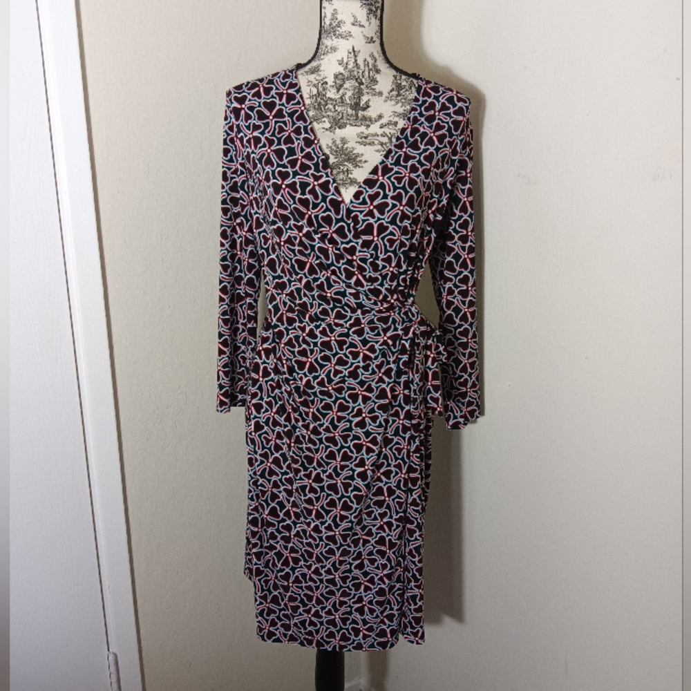 Anne Klein Bohemian Faux Wrap Dress Size Medium